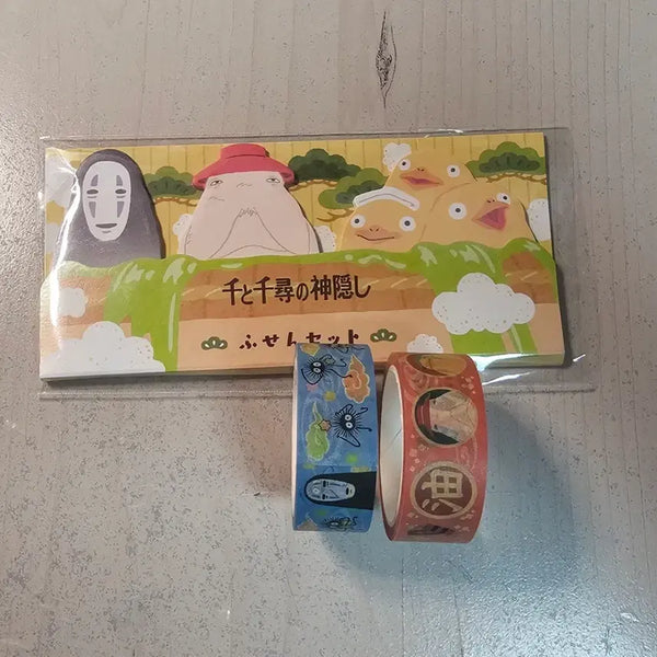[BUNJANG] Studio Ghibli Spirited Away Post-it Notes and Masking Tape Set / 정품 ] 다꾸 / 지브리 센과 치히로의 행방불명 / 포스트잇 마스킹테이프