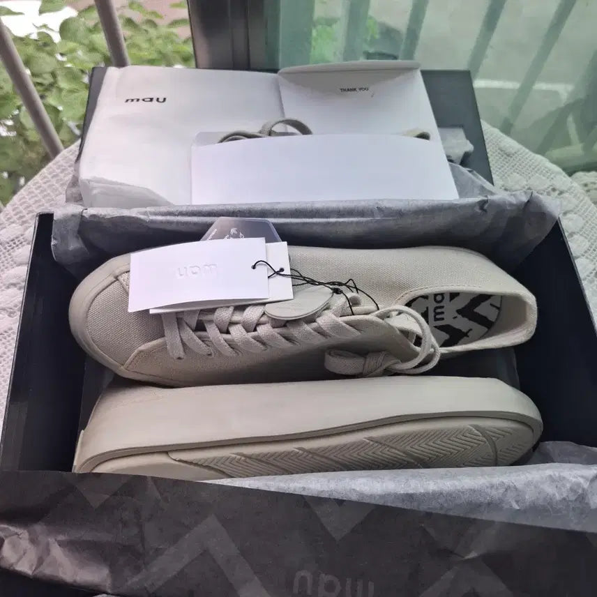 [BUNJANG] MAU Sneakers Beige / mau 스니커즈 베이지색 새상품