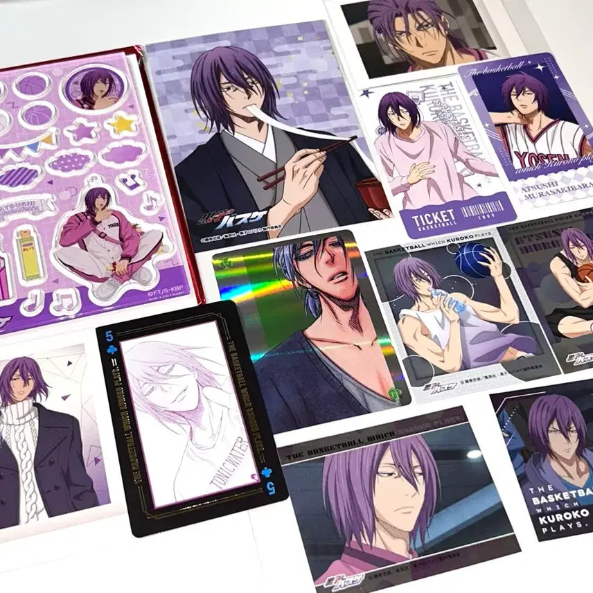 [BUNJANG] Kuroko's Basketball Atsushi Murasakibara Acrylic, Paper, Pasa, Ticket, Metal Card, Postcard Set / 쿠로코의 농구 무라사키바라 아츠시 아크릴 지류 파샤 티켓 메탈 카드 엽서