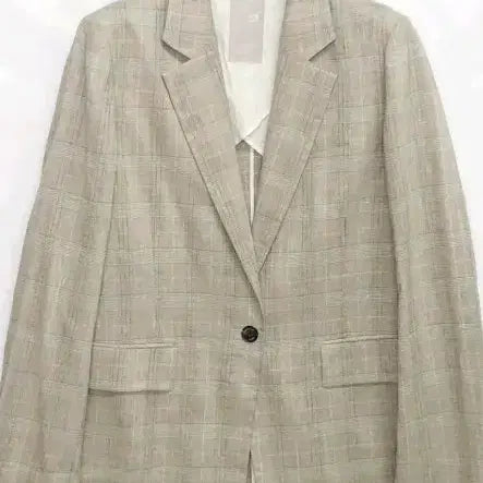 [BUNJANG] Beanpole Ladies Linen Check Jacket 90 / 빈폴 레이디스 린넨 체크자켓 90