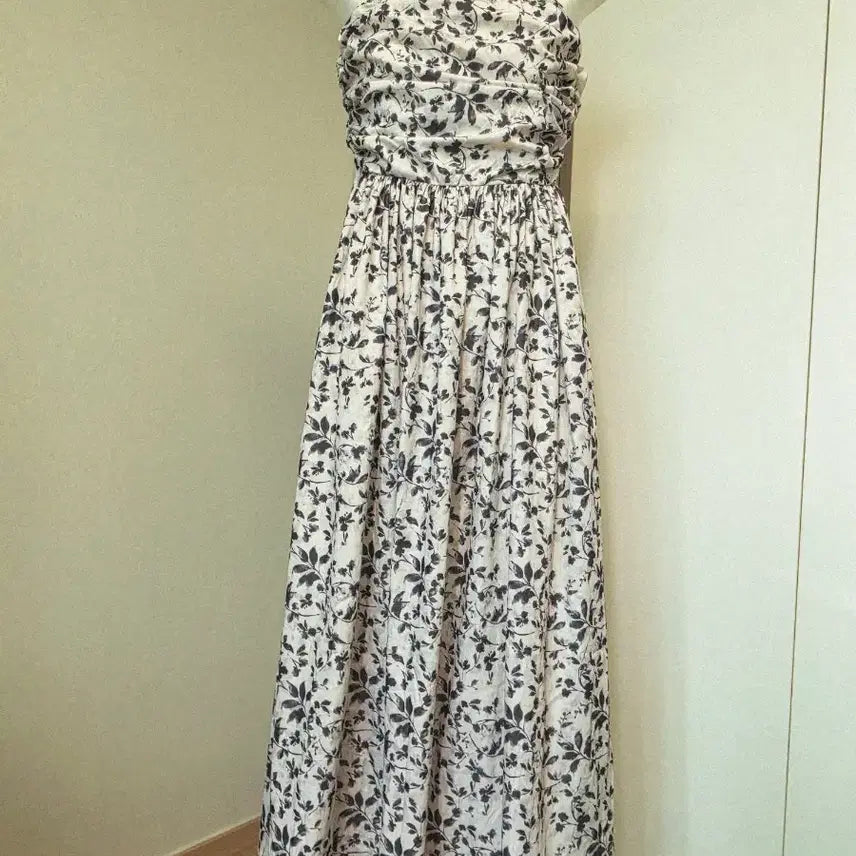 [BUNJANG] Chiffon Floral Long Dress / 쉬폰 꽃무늬 롱 원피스  드레스  탑원피스