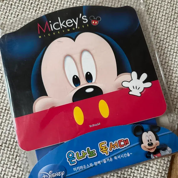 [BUNJANG] Disney Mickey Mouse Classic Silver Nano Reading Stand Toy / 고전문구 디즈니 미키마우스 은나노 독서대 완구