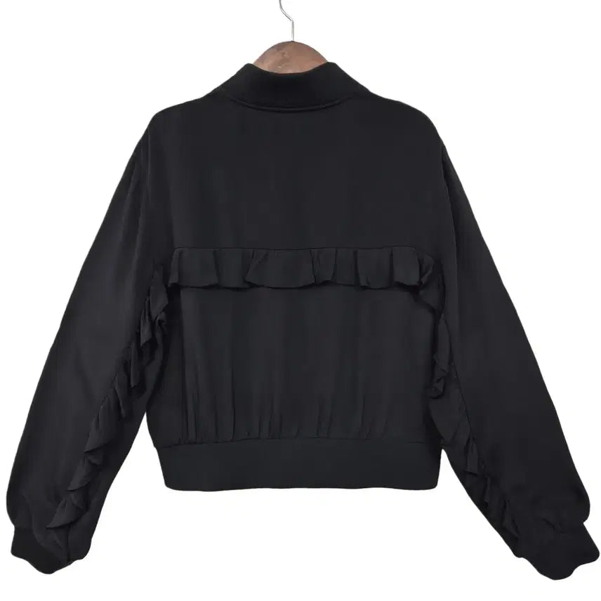 [BUNJANG] T.I.B.I. Ruffle Silk Crepe de Chine Blouson Bomber Jacket / #TIbI  티비 러플 실크 크레이프드신 블루종 봄버 매장정품 d483