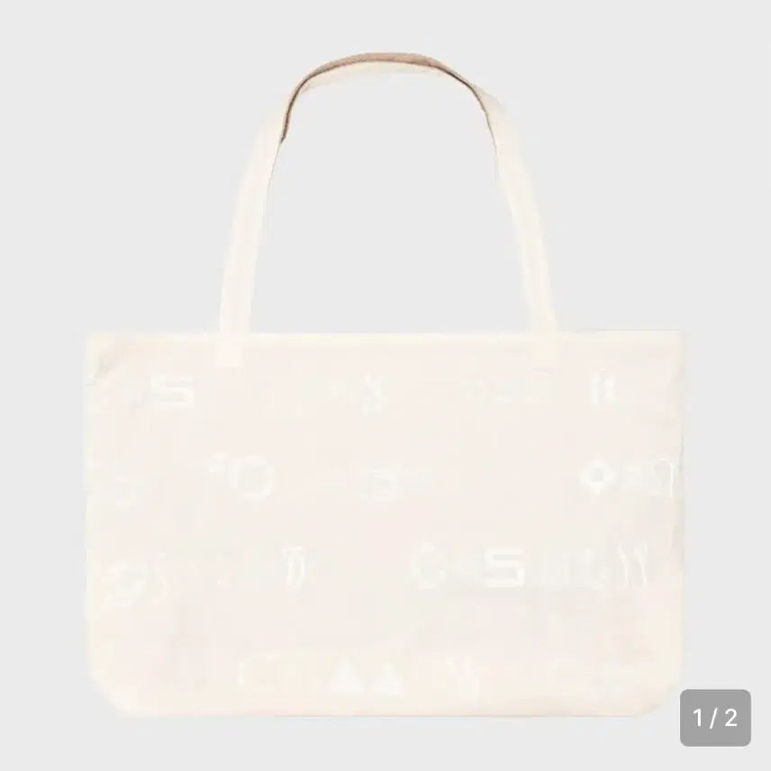 [BUNJANG] Cosmos Dingbat Graphic Tote Bag (Ivory) / 코스모스 DINGBAT GRAPHIC TOTE BAG (IVORY)