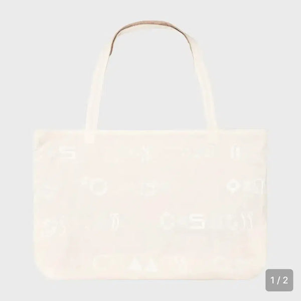 [BUNJANG] Cosmos Dingbat Graphic Tote Bag (Ivory) / 코스모스 DINGBAT GRAPHIC TOTE BAG (IVORY)