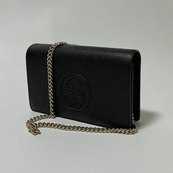 [BUNJANG] Gucci GG Soho Chain WOC Crossbody Bag / # (정품) 구찌 GG 소호 체인 WOC 크로스 미니백