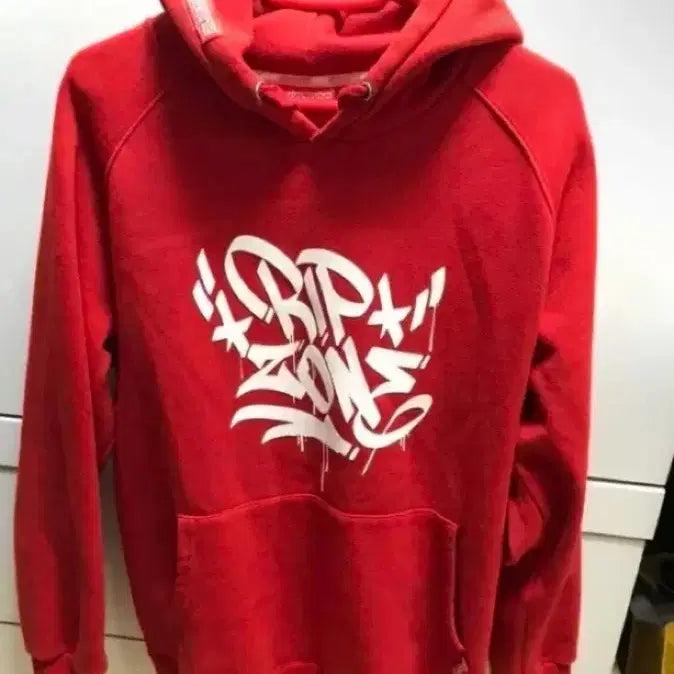 [BUNJANG] Lipzone Red Hoodie / 립존 빨강레드 후드티