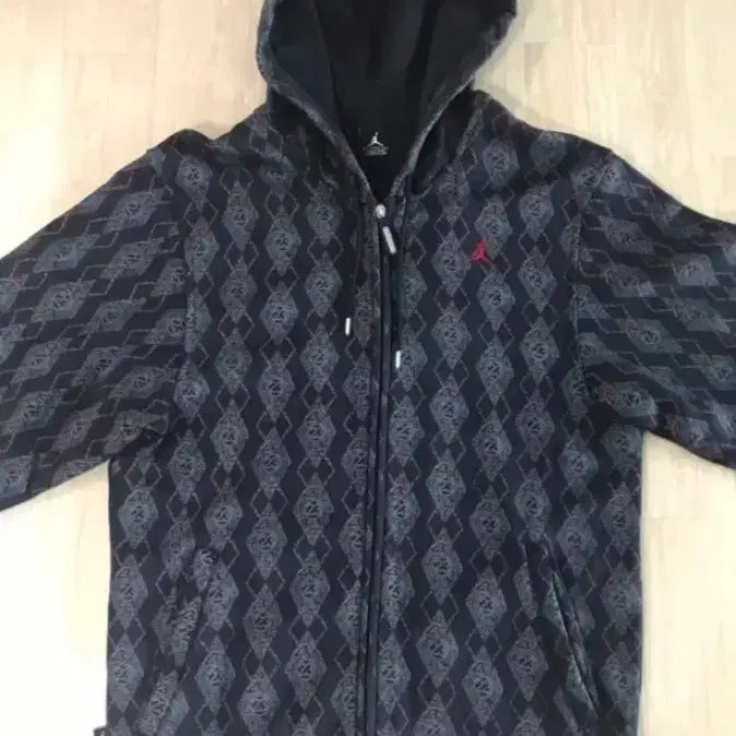 [BUNJANG] Nike Jordan Diamond Pattern Hoodie Tracksuit / 조던 나이키 후드집업 트에니닝복 95100105
