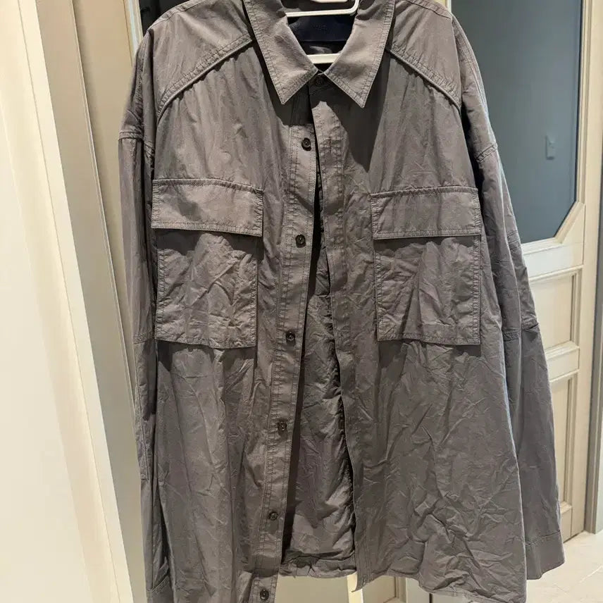 [BUNJANG] Junya Watanabe Double Layered Grey Shirt (Size 50) / 준지 더블 레이어드 그레이 셔츠 50