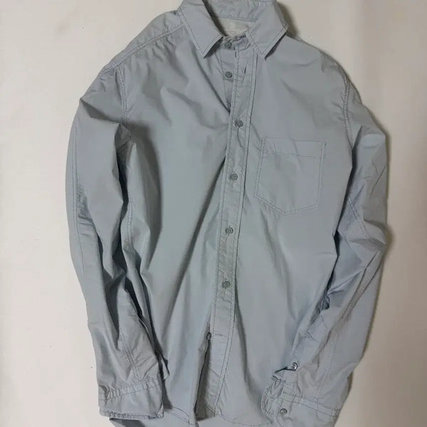 [BUNJANG] nanamica Coolmax Regular Collar Shirt Sky Blue / 나나미카 쿨맥스 레귤러 칼라 셔츠 스카이 블루