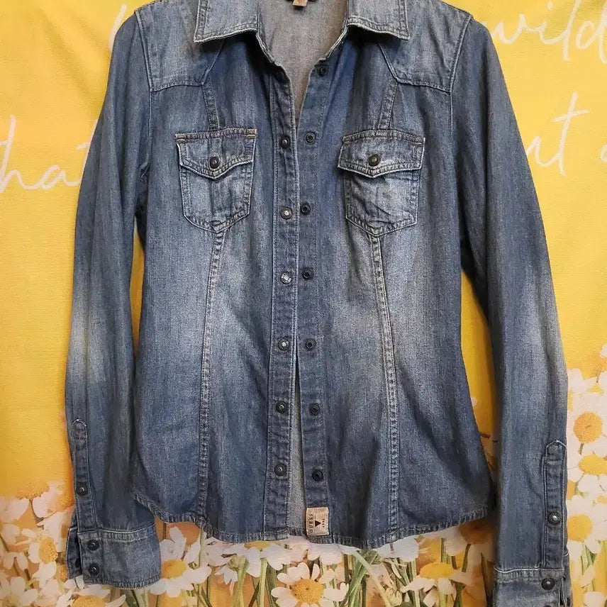[BUNJANG] Guess Denim Shirt Blue XS / XS]     게스 데님 셔츠 블루