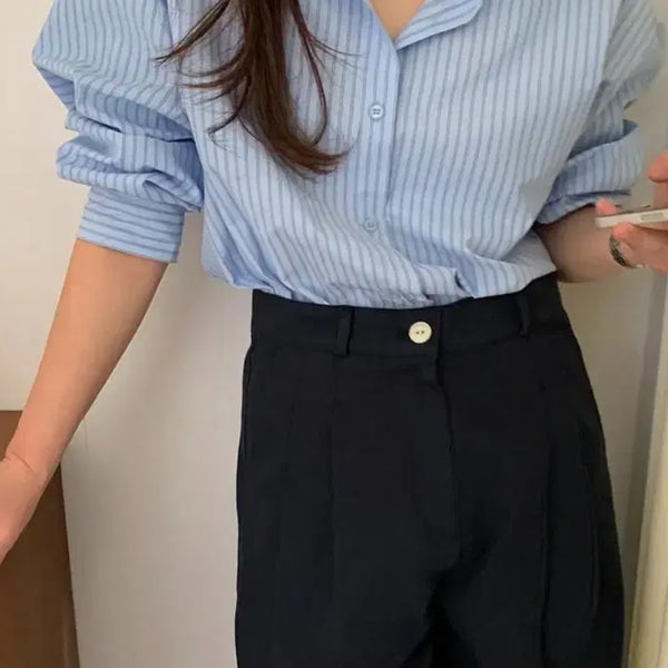 [BUNJANG] Shop Hour Striped Shirt / [새제품] 샵아워 제작상품 스트라이프 셔츠