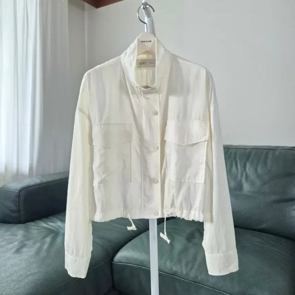 [BUNJANG] Mixxo Cream Short Jumper Size S / 미쏘 크림색 숏점퍼 S