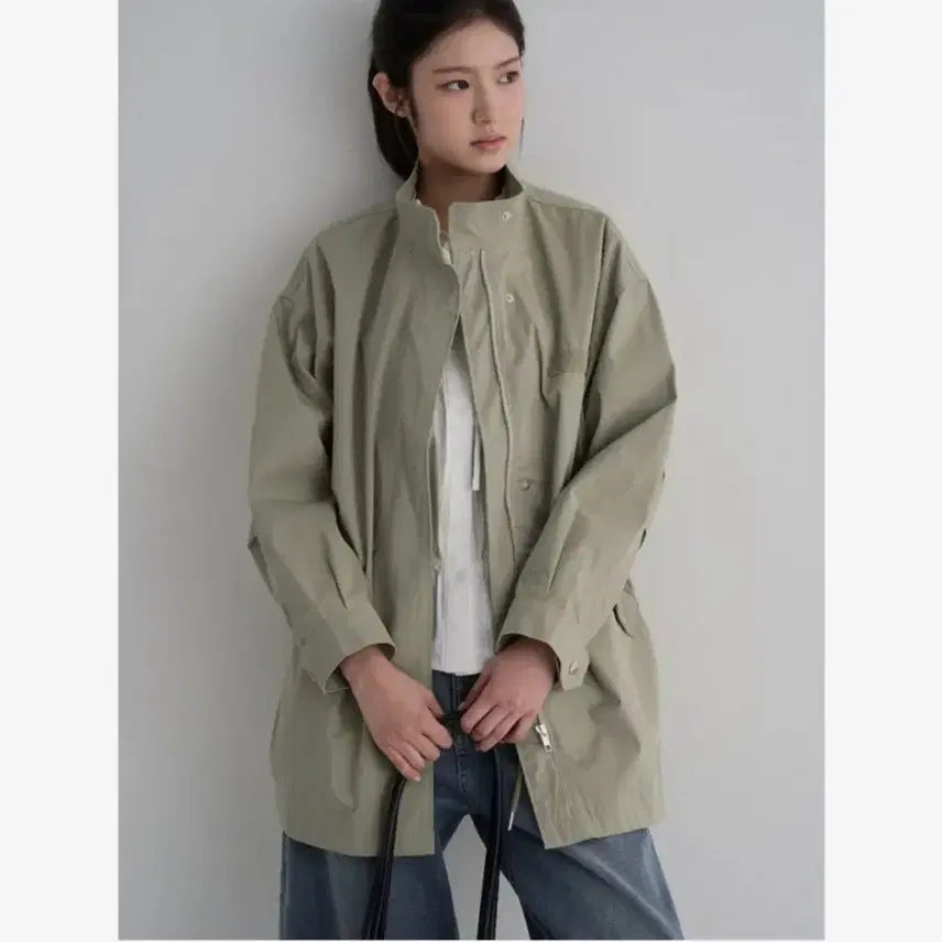 [BUNJANG] 8 Seconds Mid-Length Field Jacket Khaki / 에잇세컨즈 중기장 야상