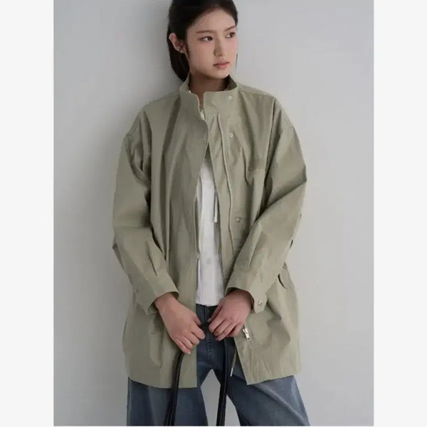 [BUNJANG] 8 Seconds Mid-Length Field Jacket Khaki / 에잇세컨즈 중기장 야상