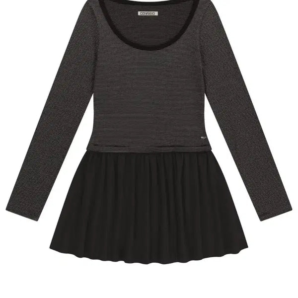 [BUNJANG] Koiseio Striped Dress Brown / 코이세이오 스트라이프 드레스 브라운