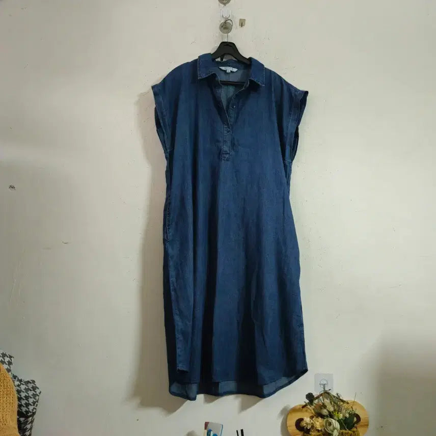[BUNJANG] Blue Denim Shirt Dress / 청 데님 셔츠 원피스