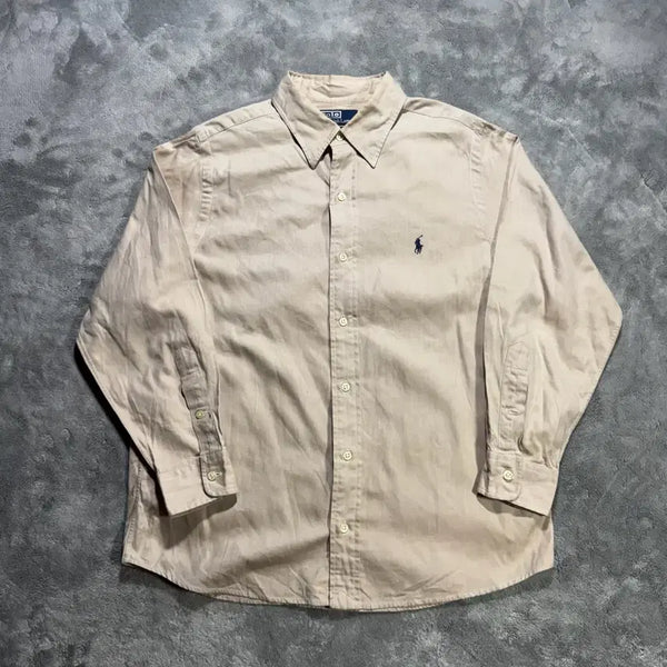 [BUNJANG] Polo Ralph Lauren Women's Beige Shirt / 폴로 랄프로렌 여성 베이지 셔츠