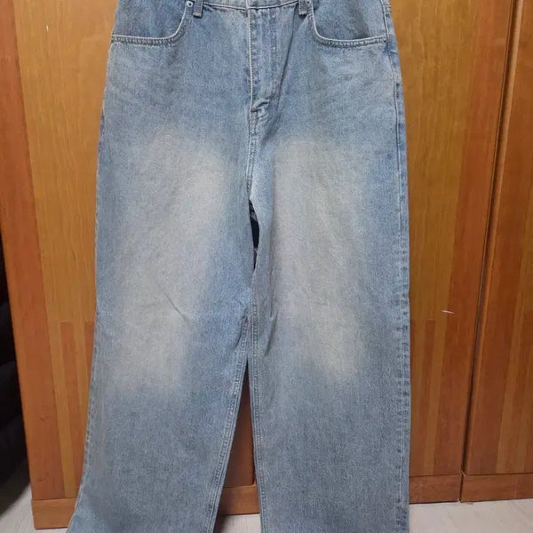 [BUNJANG] Dive In Loose Wide Denim Pants Washed Blue Size 1 / 다이브인 루즈드 와이드 데님 팬츠 워시드 블루 1사이즈