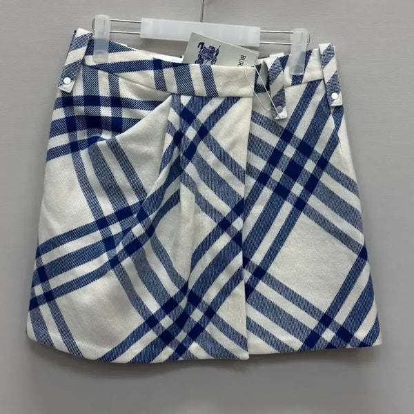 [BUNJANG] Burberry Check Pleated Wool Mini Skirt / 버버리 체크 플리츠 울 미니 스커트 ( 30 )