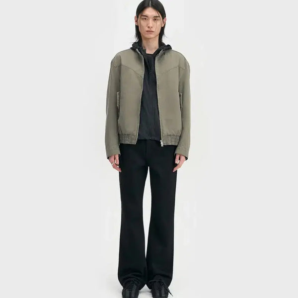 [BUNJANG] Bellie Serif Harrington Jacket Olive / (105) 벨리에 세리프 해링턴 자켓 올리브