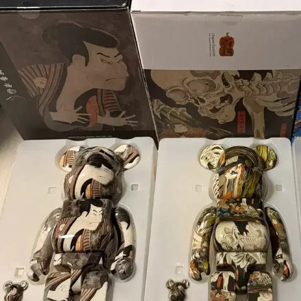 [BUNJANG] Bearbrick 400% Bundle Set (Hokusai, UtagaWa) - Includes 100% Figure / 베어브릭 400% 일괄 판매