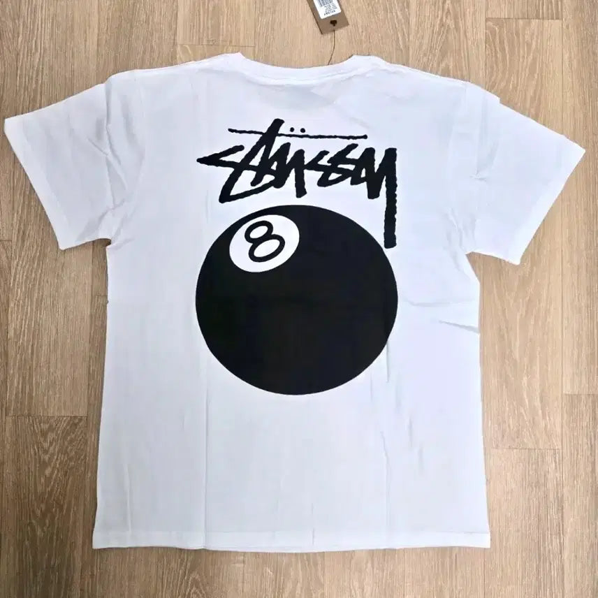 [BUNJANG] Stussy 8 Ball Short Sleeve T-Shirt White (New) / 스투시 8볼 반팔 정품 새상품 (S, M, L)