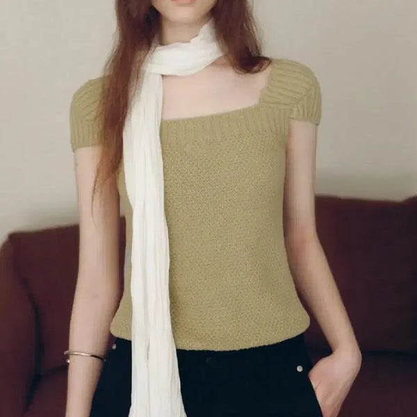 [BUNJANG] For Your Eyes Only Emily Cap Knit / 포유어아이즈온리 에밀리캡니트