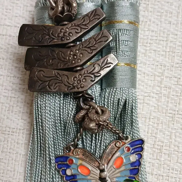 [BUNJANG] Silver Norigae Ornament with Butterfly Decoration / 은노리개장신구