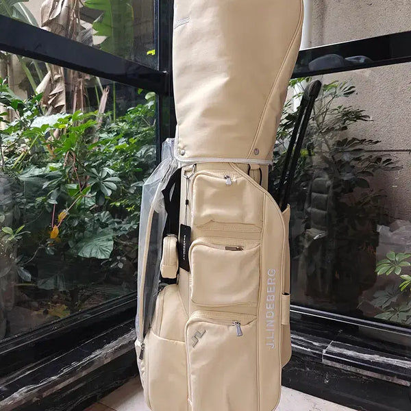 [BUNJANG] Waterproof Wheeled Golf Bag Caddy Bag (Beige) / 방수 바퀴형 골프백 휠캐디백 (베이지)