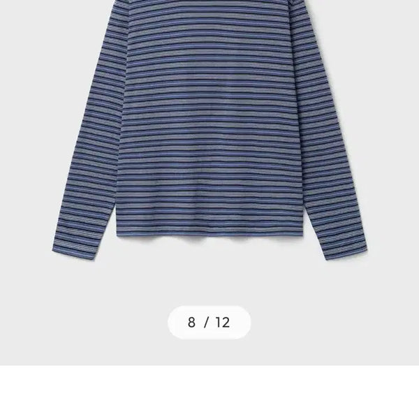 [BUNJANG] Vellie Stripe Long Sleeve Multi Indigo Blue / 벨리에 스트라이프 롱슬리브 멀티 인디고 블루 판매합니다