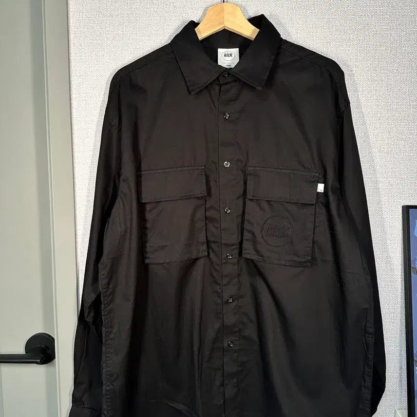 [BUNJANG] Nasty Kick Long Sleeve Shirt Black / 새상품) 네스티킥 긴팔 셔츠 블랙