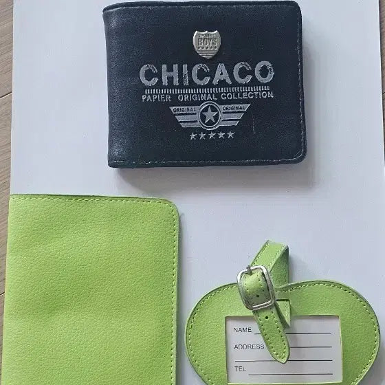 [BUNJANG] Men's Leather Bifold Wallet and Passport Case (Unused) / 남성 가죽 반지갑 및 여권케이스(미사용)