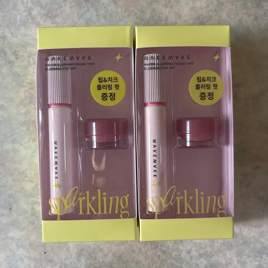 [BUNJANG] WakeMake Water Blurring Fixing Tint Blurring Pot Set 05 Pink Meter / 웨이크메이크 워터 블러링 픽싱 틴트 블러링 팟 세트 05 핑크미터