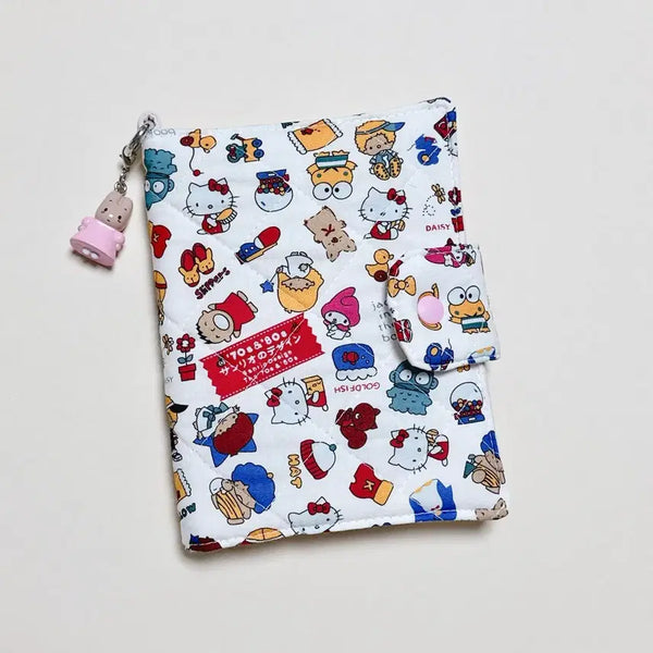 [BUNJANG] Handmade Sanrio Quilted A6 Diary Cover & Book Cover / (바로배송) 핸드메이드 와글와글 산리오 누빔 a6다이어리커버&북커버