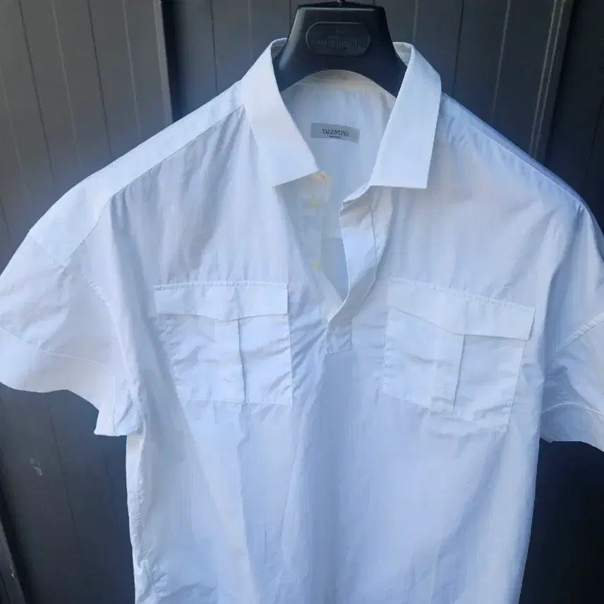 [BUNJANG] Valentino White Pocket Oversized Tunic T-Shirt / 105 발렌티노 정품 화이트 포켓 오버핏 반팔 튜닉셔츠(구매가100만)