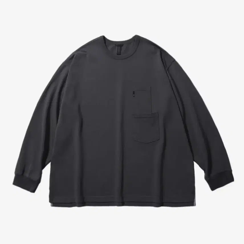 [BUNJANG] Moif Baggy Pocket Long Sleeve Tee Charcoal / 모이프 배기 포켓 롱슬리브