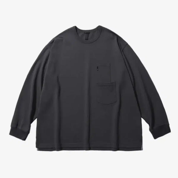 [BUNJANG] Moif Baggy Pocket Long Sleeve Tee Charcoal / 모이프 배기 포켓 롱슬리브