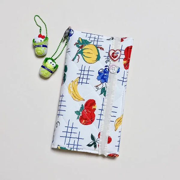 [BUNJANG] Bubble Bubble Shop Handmade Padded Vertical Diary Cover & Book Cover / (바로배송) 핸드메이드 과일가게 누빔 세로형 다이어리커버&북커버&수첩커버