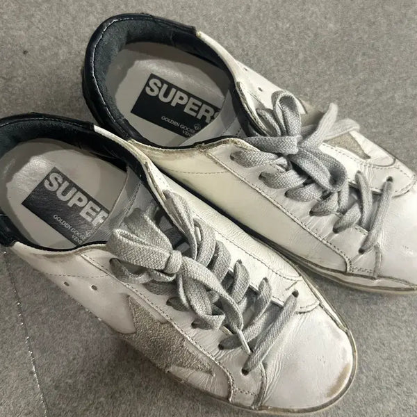 [BUNJANG] Golden Goose White Sneakers with Gold Star Detail / 골든구스 운동화