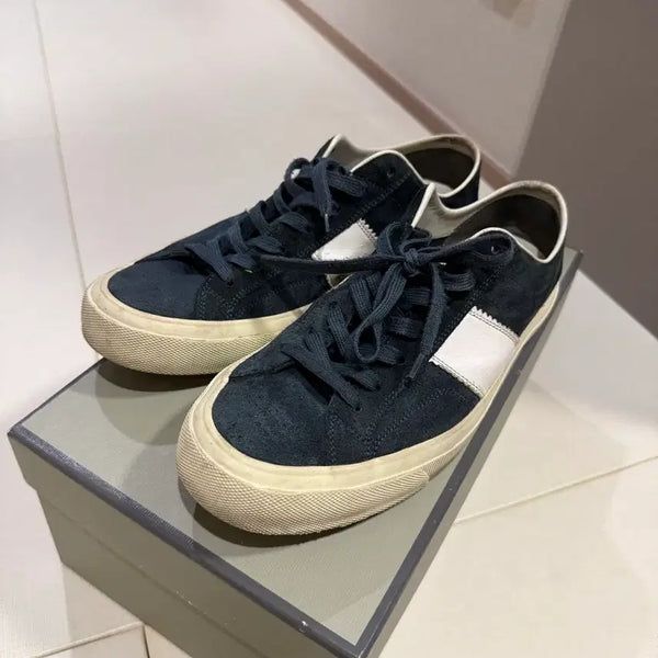 [BUNJANG] Tom Ford Cambridge Suede Sneakers Navy / 톰포드 캠브리지 265 네이비