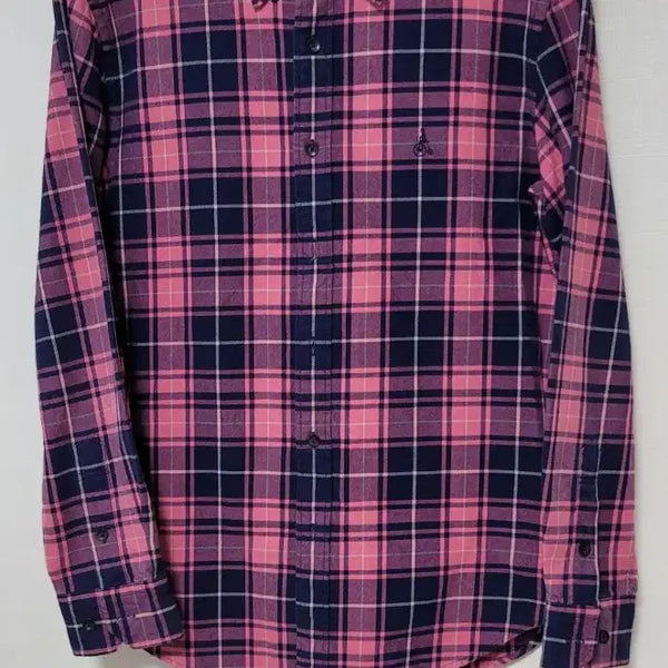 [BUNJANG] Beanpole Check Shirt Pink/Navy Size 100 / 빈폴 체크 남방 셔츠 핑크/네이비 100사이즈