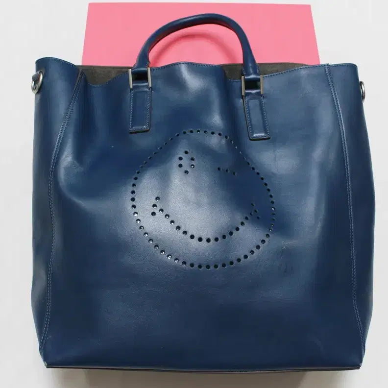 [BUNJANG] ANYA HINDMARCH Leather Tote Shoulder Bag / 안냐힌드마치 공간넓은 토드 숄더백 가방 흔치않음