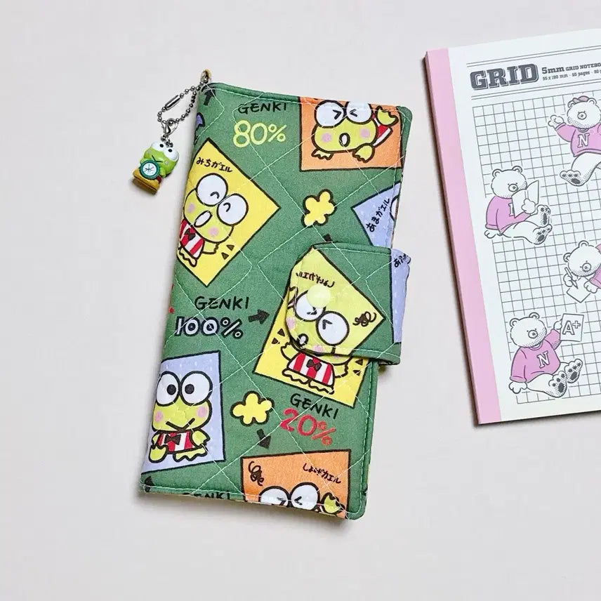 [BUNJANG] Handmade Square Keropi Padded Vertical Diary Cover & Book Cover / (바로배송) 핸드메이드 네모 케로피 누빔 세로형 다이어리커버&북커버