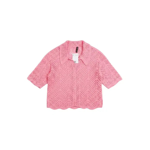 [BUNJANG] H&M Women's Punching Short-Sleeve Cardigan PK / 여성S/ 텍가29900원 H앤M 펀칭 반팔 가디건PK 21-164