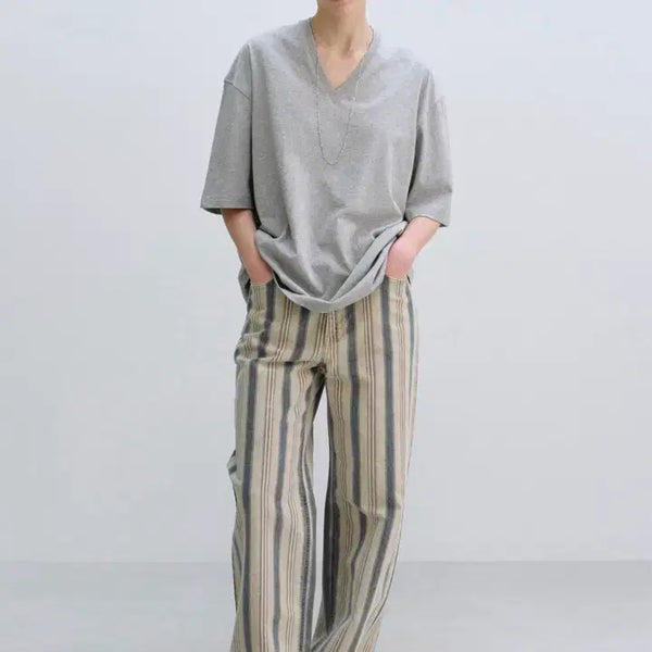 [BUNJANG] Mundal Granada Stripe Denim Jeans / 문달 그라나다  스트라이프 데님, S