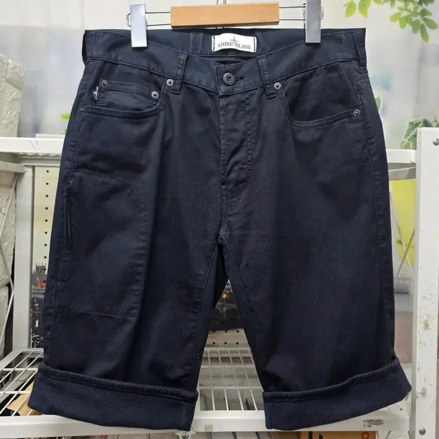 [BUNJANG] Stone Island White Badge Cycling Shorts 30 MN65 / 스톤아일랜드 반바지 30 백와펜 사이클링 쇼츠 MN65