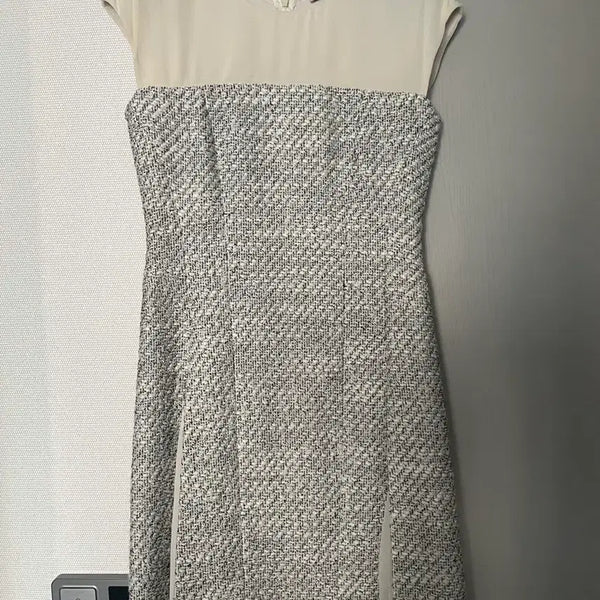 [BUNJANG] Jill Stuart Tweed Pleated Chiffon Dress Size 55 / 질스튜어트 원피스 55사이즈