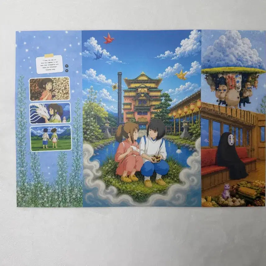 [BUNJANG] Ghibli Spirited Away Chihiro & Haku Wrapping Paper Set (A4) / 포용 지브리 치히로와 하쿠 랩핑지 (A4)