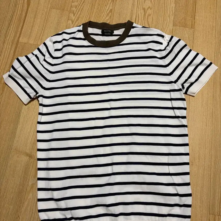 [BUNJANG] Massimo Dutti Striped Short Sleeve Knit Top / 마시모두띠 반팔니트